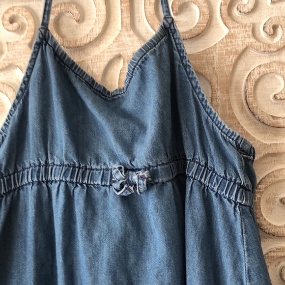 GAP KIDS S Chambray Denim halter SUNDRESS EXCELLENT PREOWNED Cond. 100% cotton - Picture 3 of 4